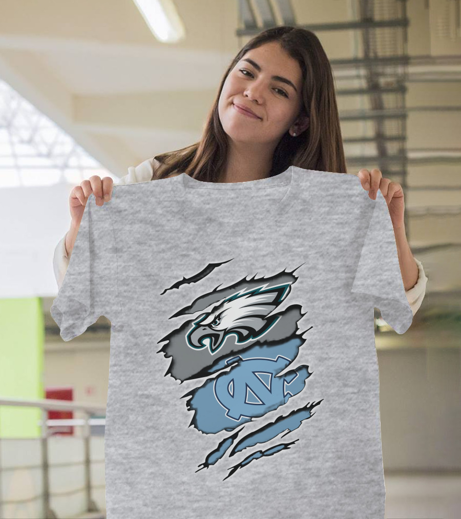 Philadelphia Eagles UNC Tarheels Claw Marks T-Shirt