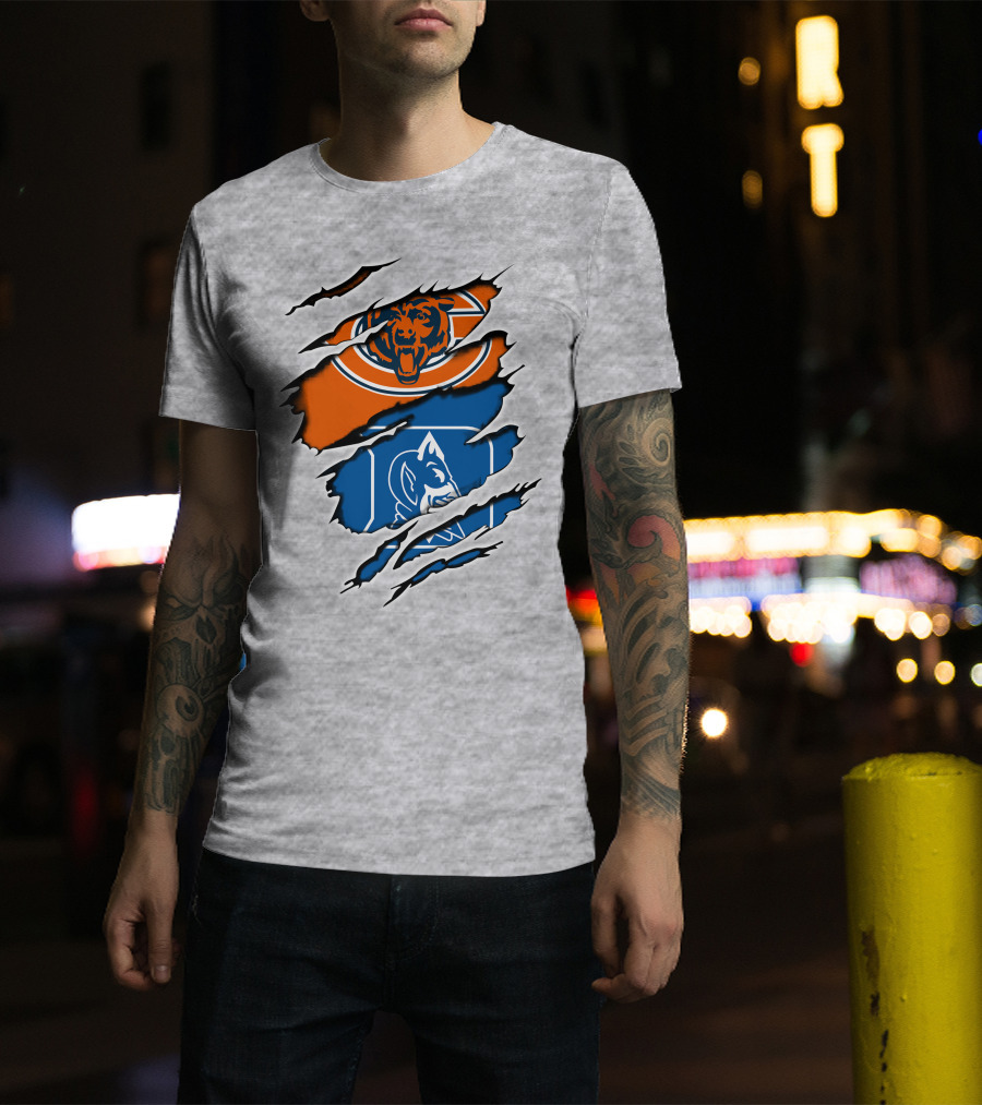Chicago Bears Duke Blue Devils Fusion T-Shirt