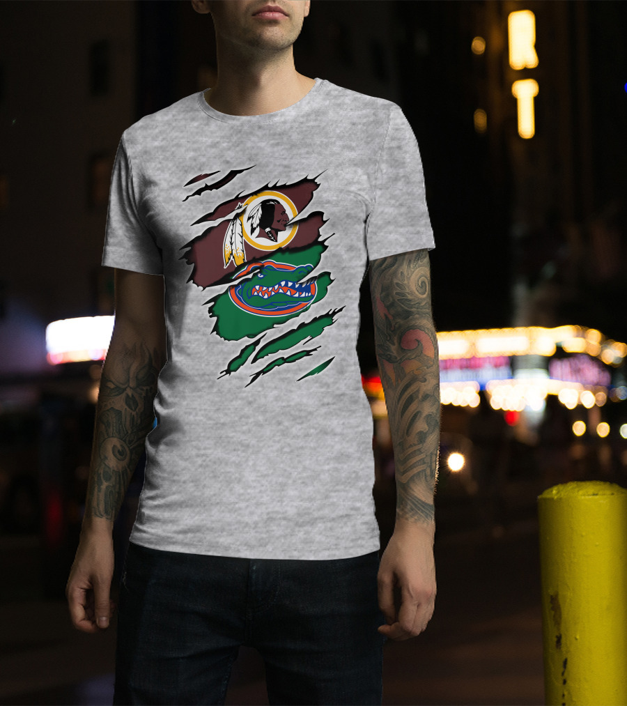 Washington Football Team Florida Gators Logo Mashup T-Shirt