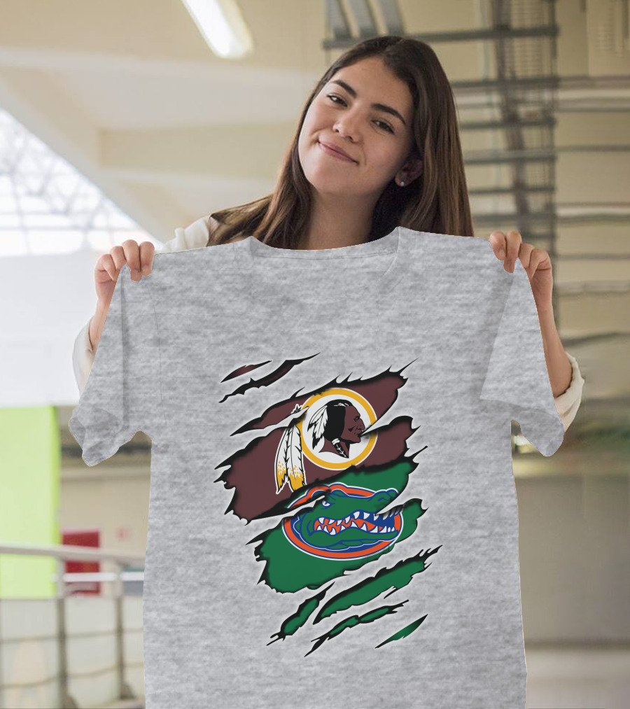 Washington Football Team Florida Gators Logo Mashup T-Shirt
