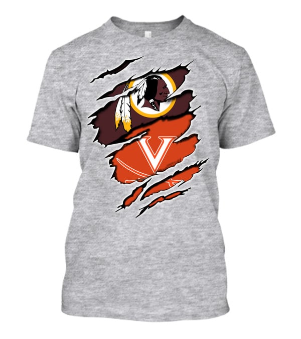 Redskins Virginia Cavaliers Logo Mashup T-Shirt