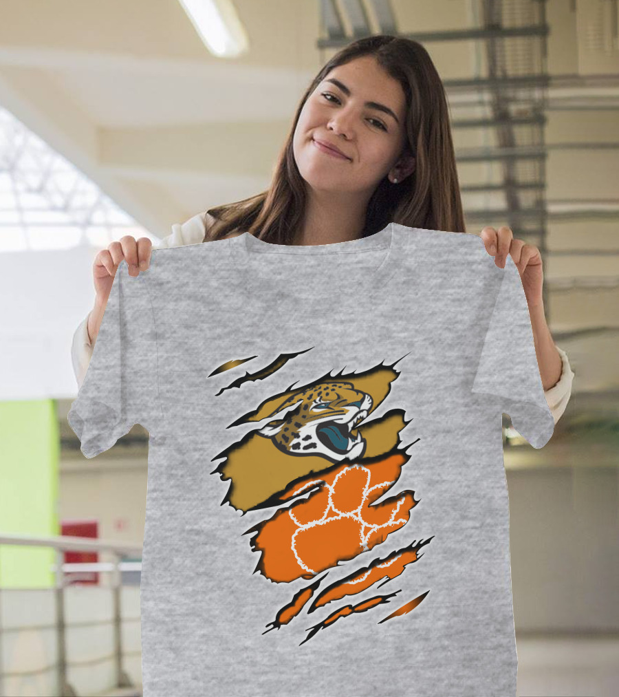 Jaguars Clemson Paw Scratch T-Shirt