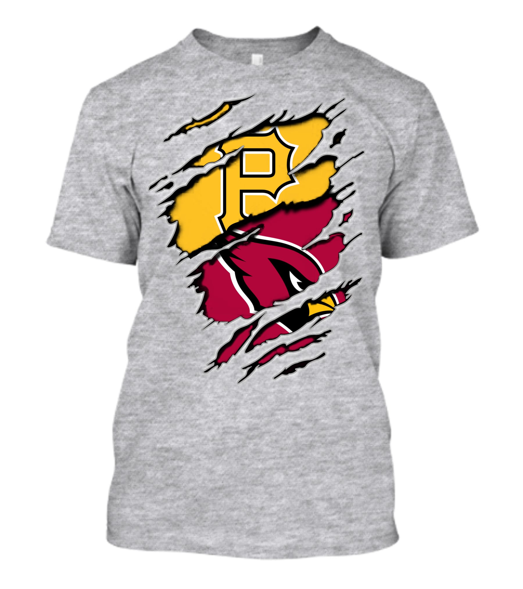 Cardinals And Pirates Logo Mashup T-Shirt