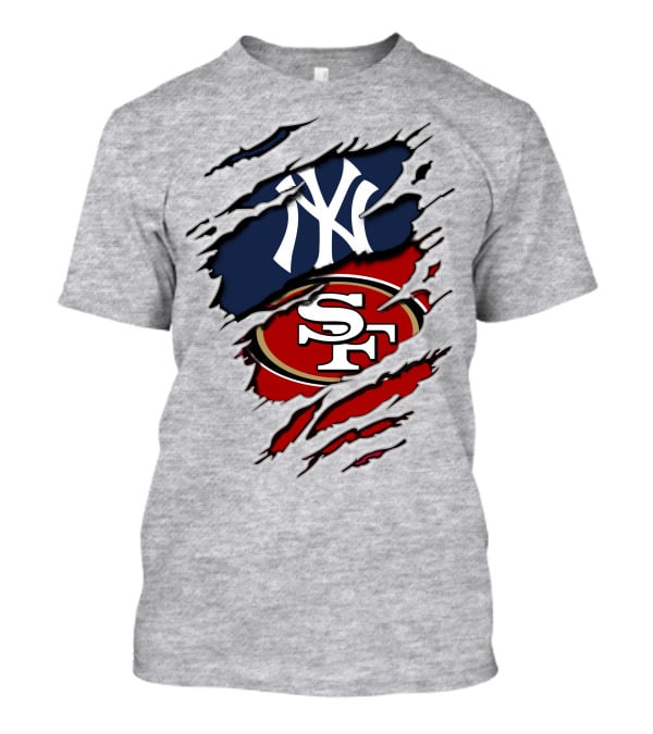 49ers Yankees Sf Ny Logos Clash T-Shirt