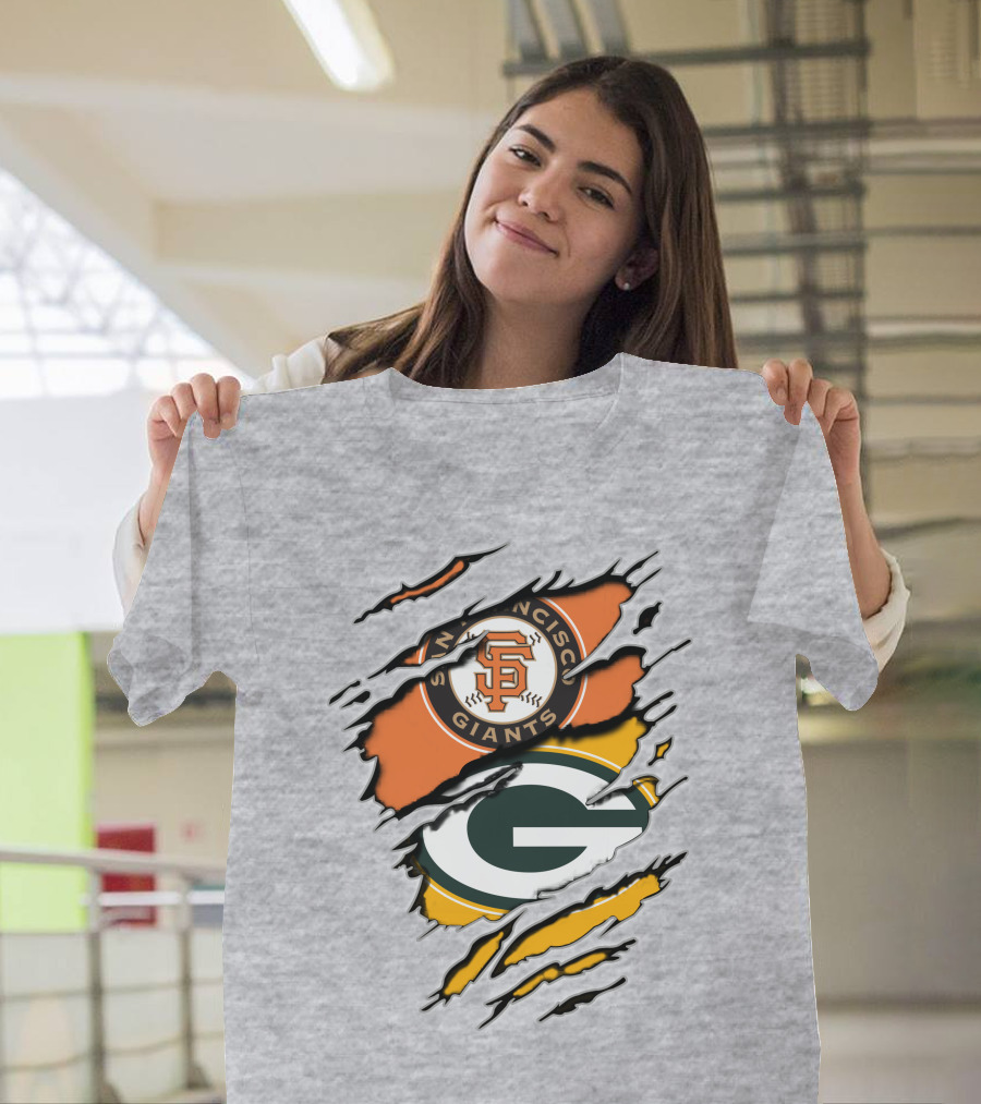 San Francisco Giants and Green Bay Packers Combined T-Shirt