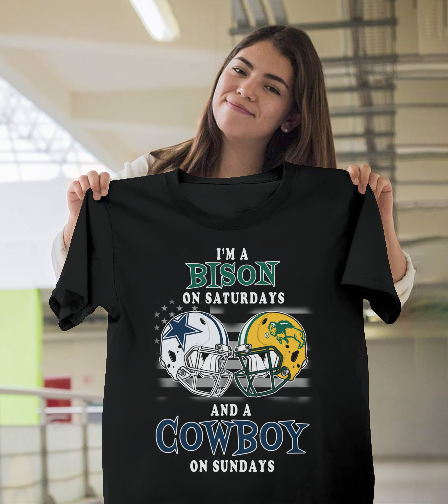 I'm A Bison On Saturdays And A Cowboy On Sundays T-Shirt