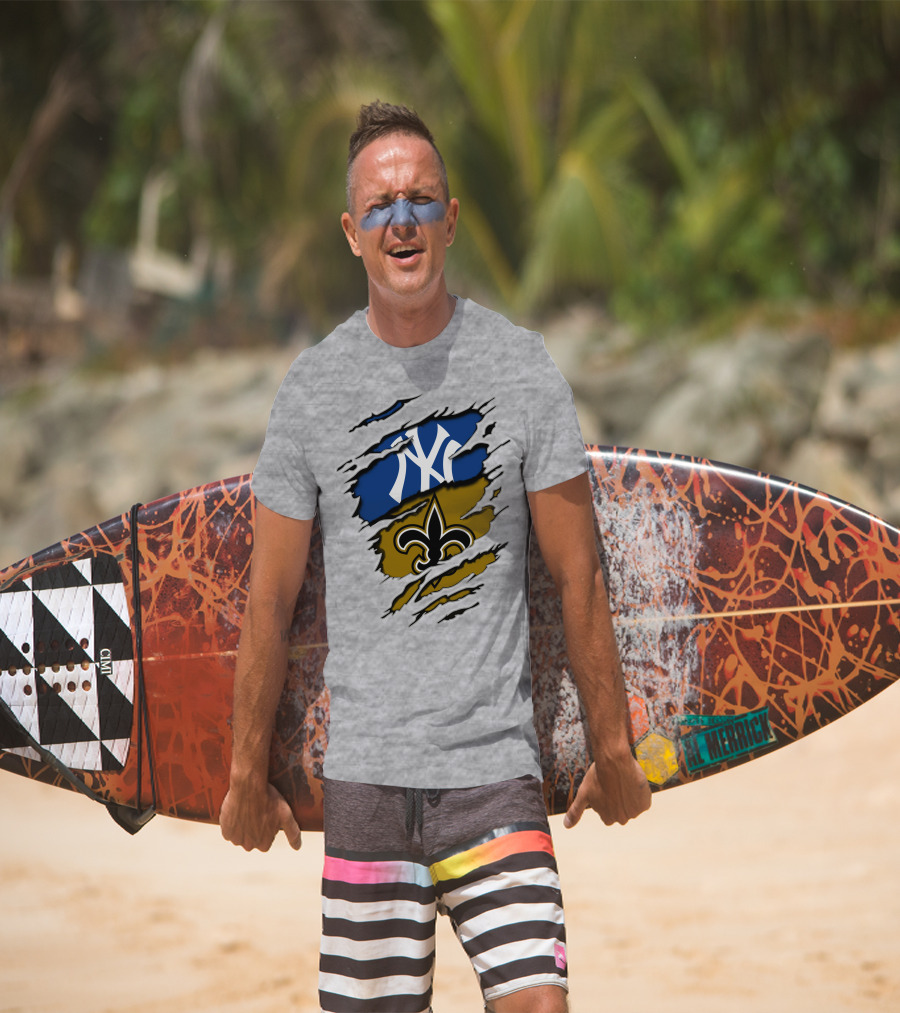 New York Yankees New Orleans Saints Dual T-Shirt