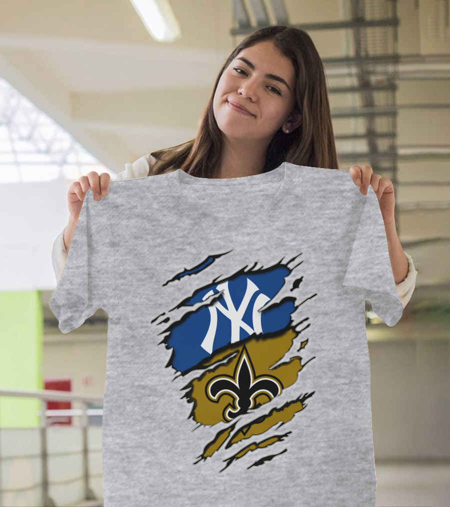 New York Yankees New Orleans Saints Dual T-Shirt