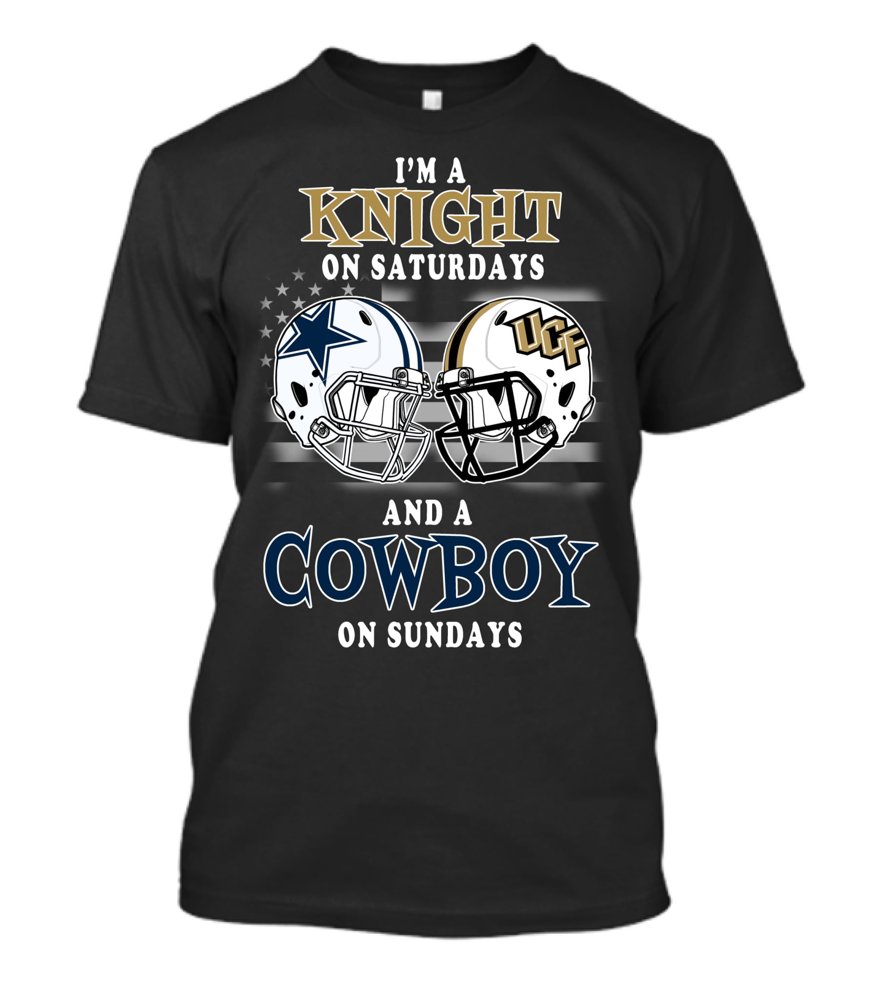I'm A Knight On Saturdays And A Cowboy On Sundays UCF Helmet And Star T-Shirt