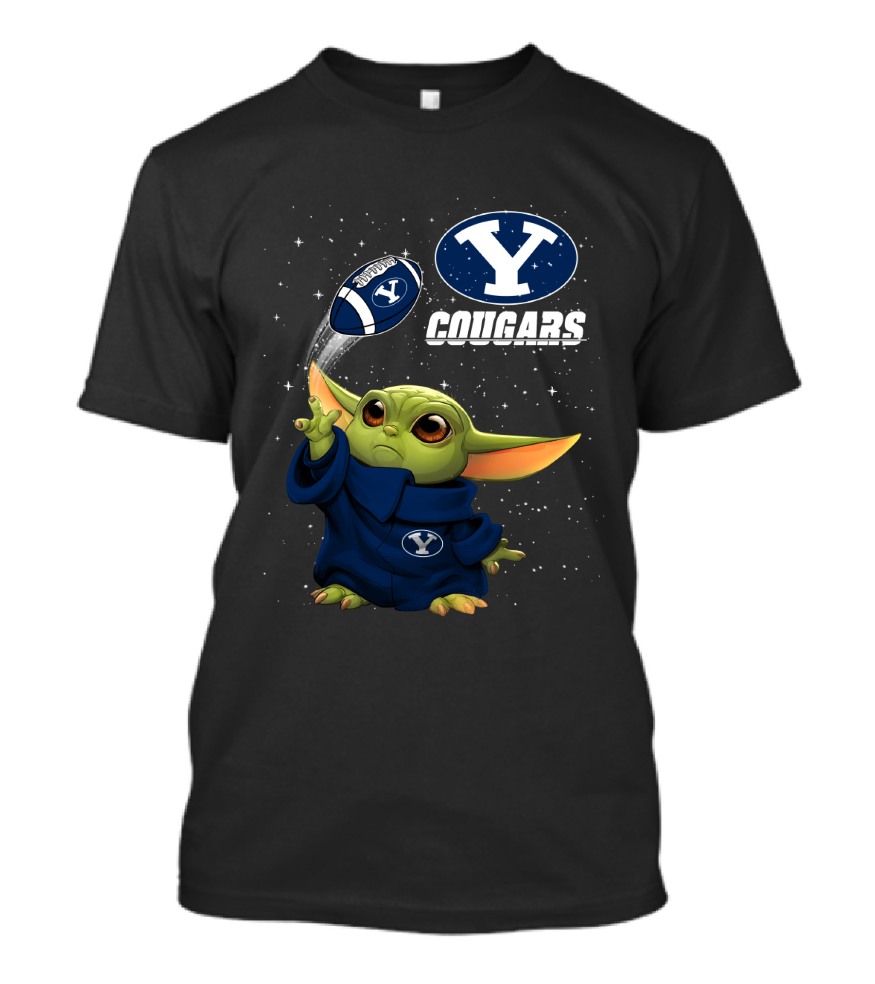 Baby Yoda BYU Cougars Football Magic T-Shirt