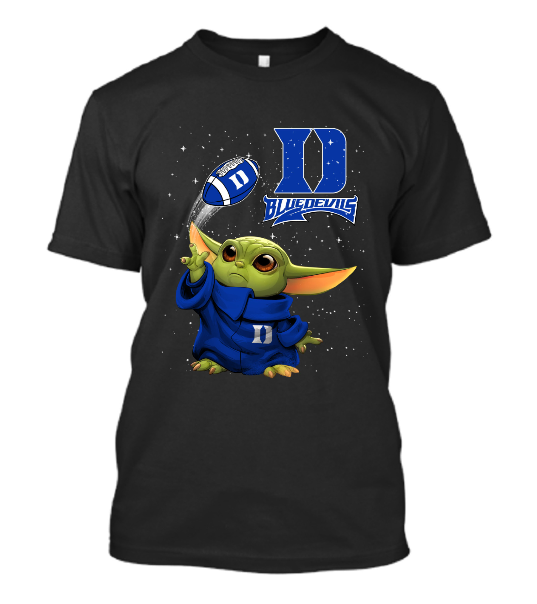 Baby Yoda Duke Blue Devils Football Force T-Shirt