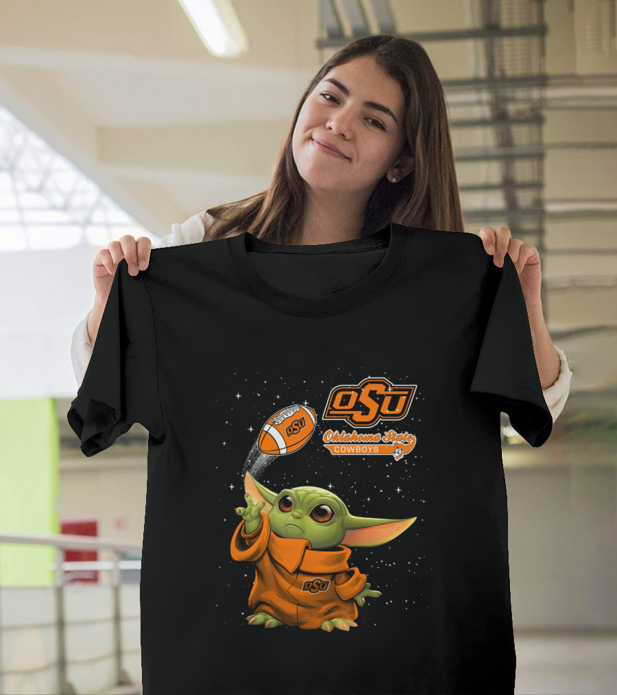 OSU Baby Yoda Oklahoma State Cowboys Football T-Shirt