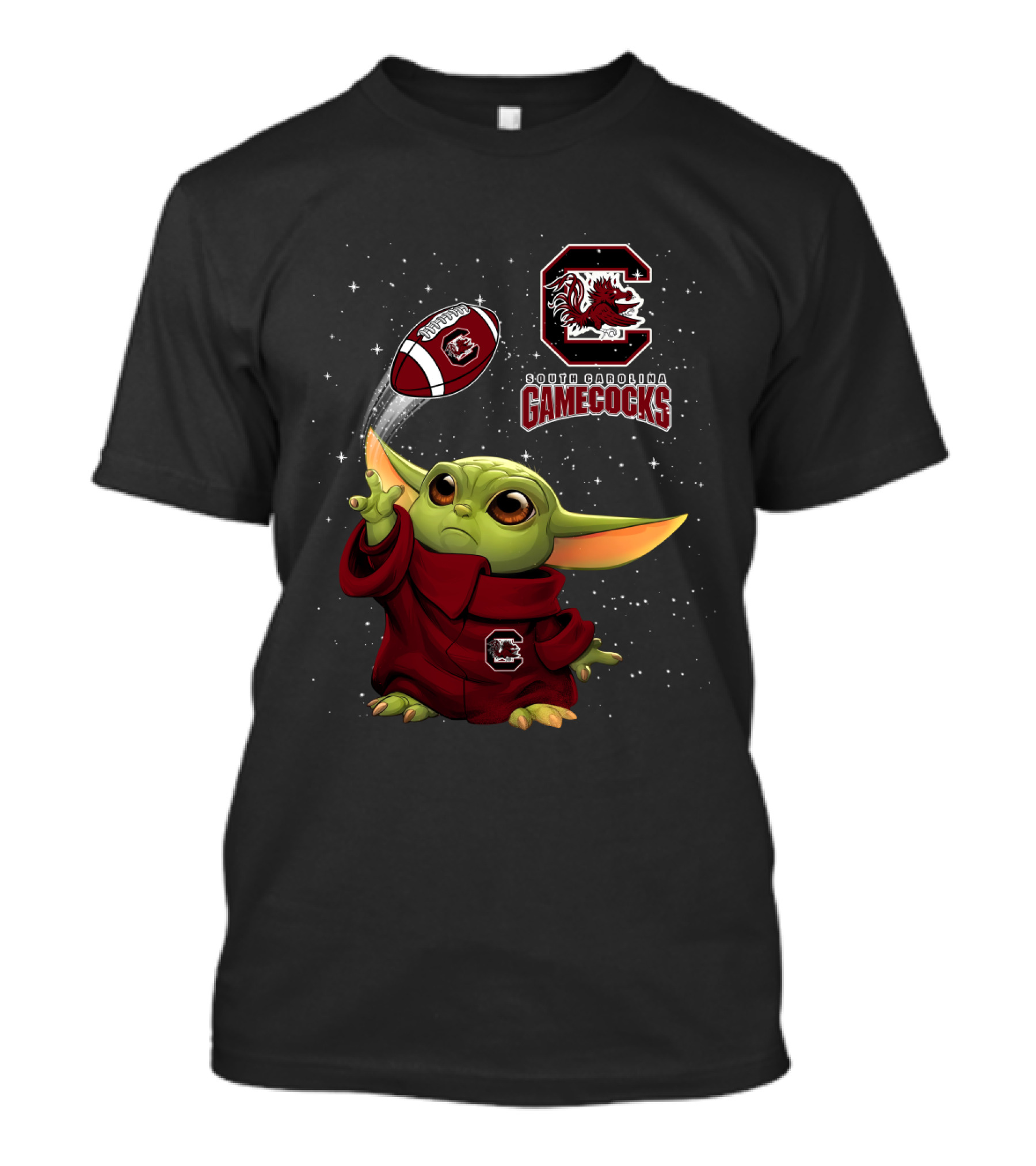Baby Yoda South Carolina Gamecocks Football T-Shirt