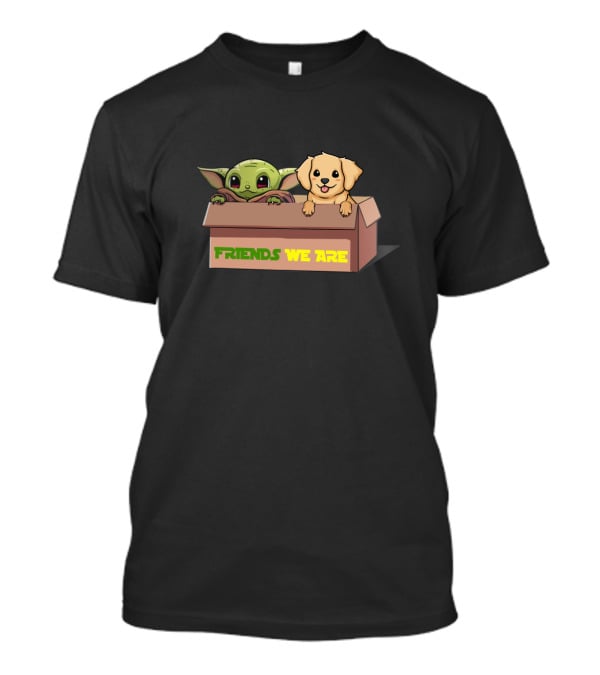 Baby Yoda Golden Retriever Friends We Are T-Shirt