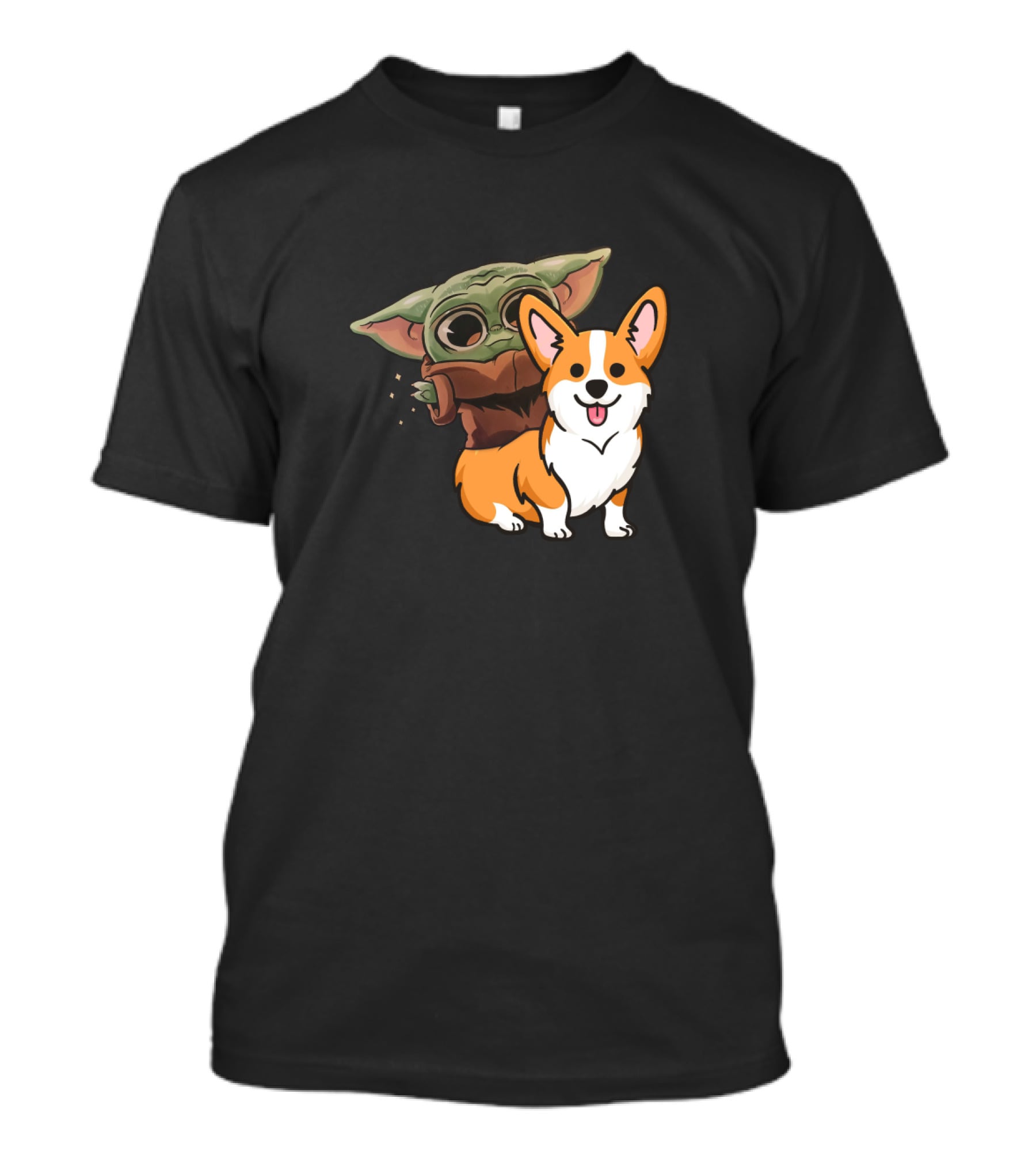 Corgi And Baby Alien Character T-Shirt