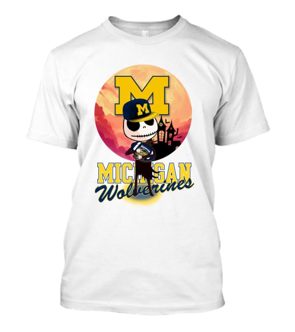 Michigan Wolverines Jack Skellington Halloween Anime T-Shirt