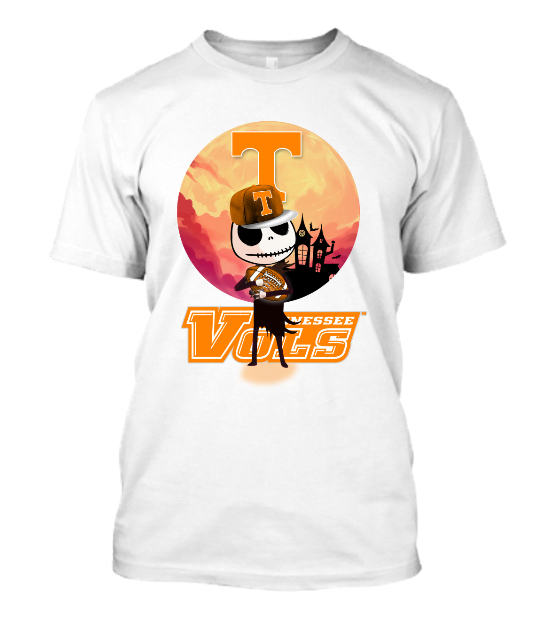 Tennessee Vols Jack Skellington Halloween Football T-Shirt