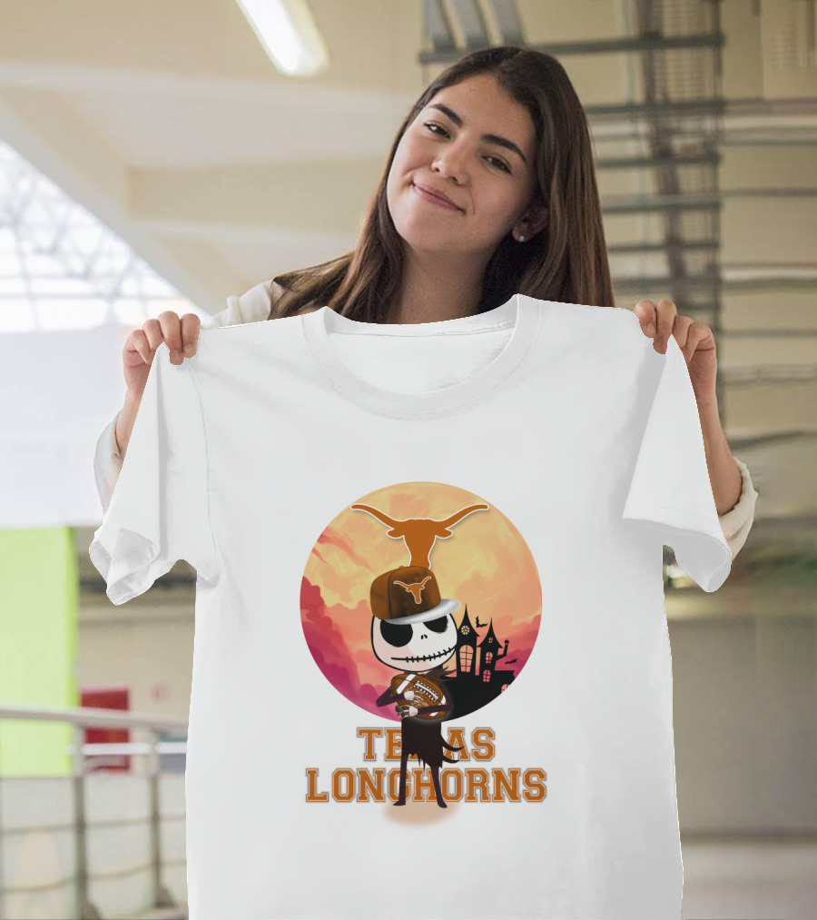 Texas Longhorns Football Skeleton Halloween T-Shirt