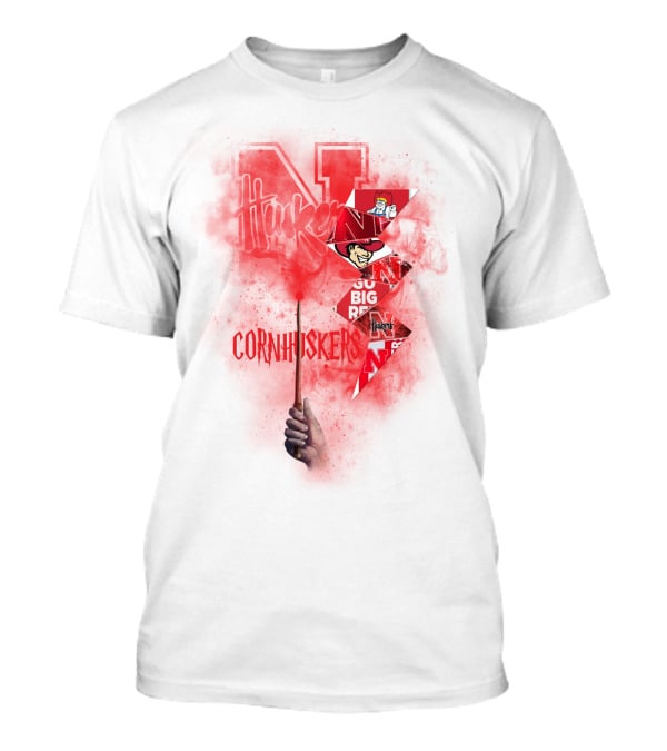 Nebraska Cornhuskers Go Big Red N Huskers Cornhuskers Magic Wand T-Shirt
