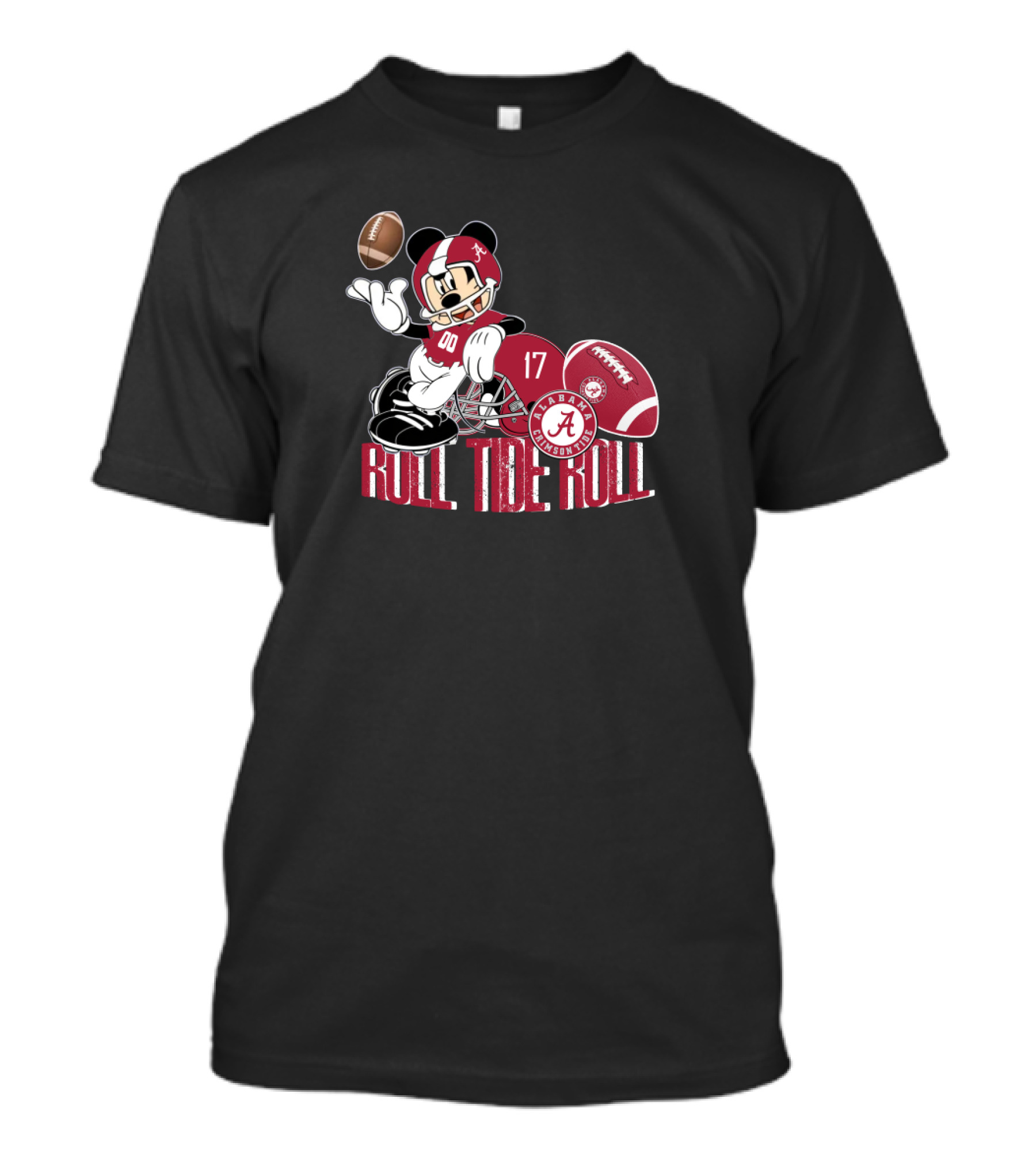 Roll Tide Roll Alabama Football Mickey Mouse T-Shirt