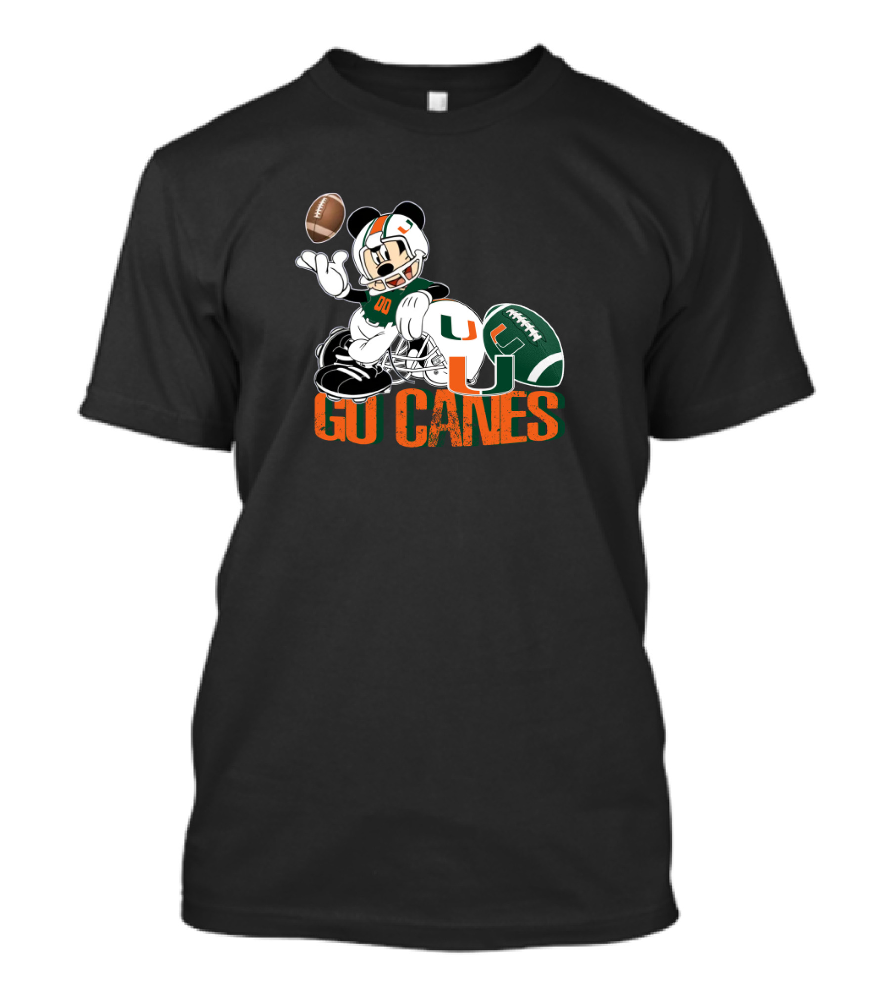 Go Canes Mouse Football Miami T-Shirt