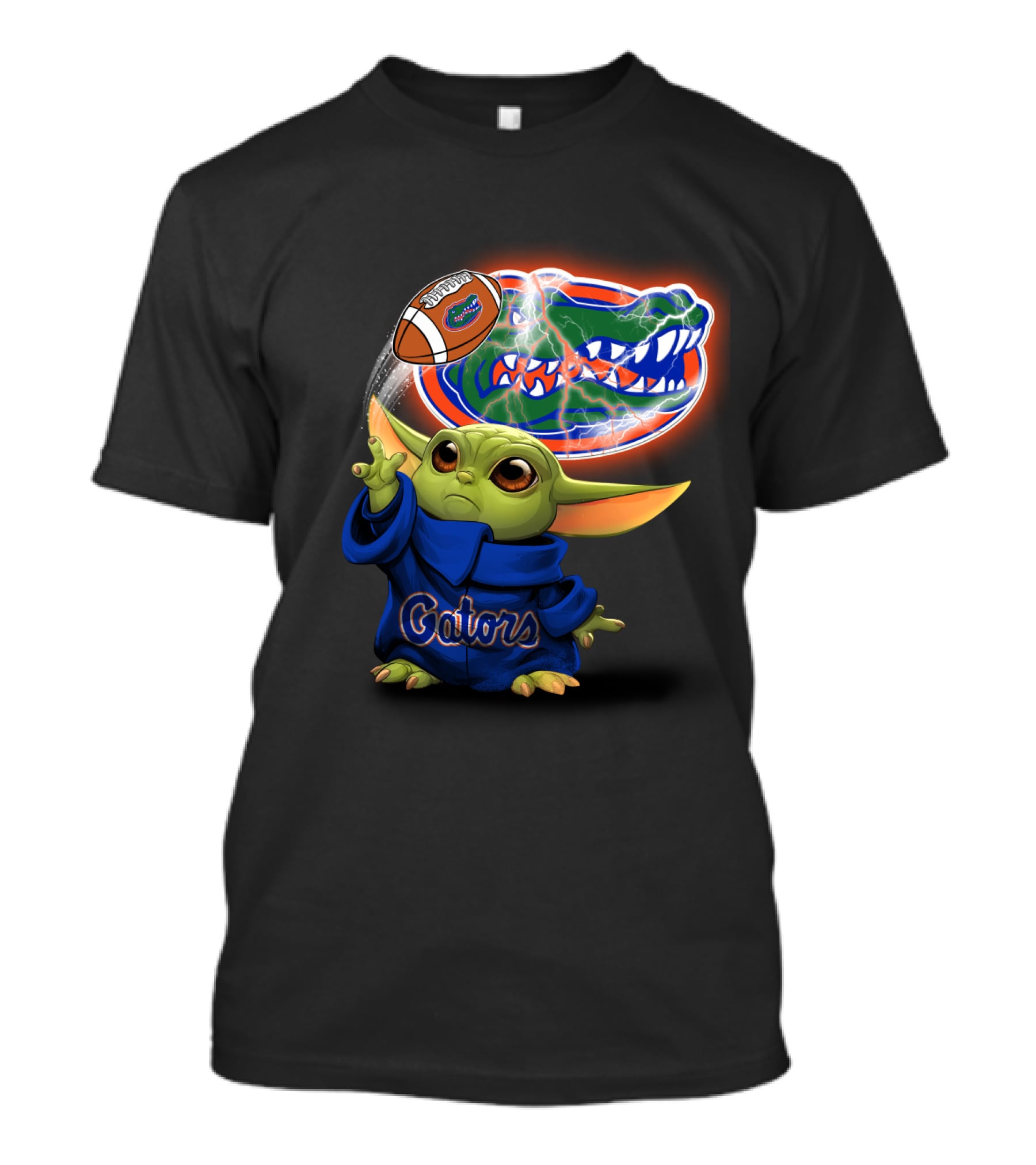 Gators Baby Yoda Holding Football Florida Gators T-Shirt