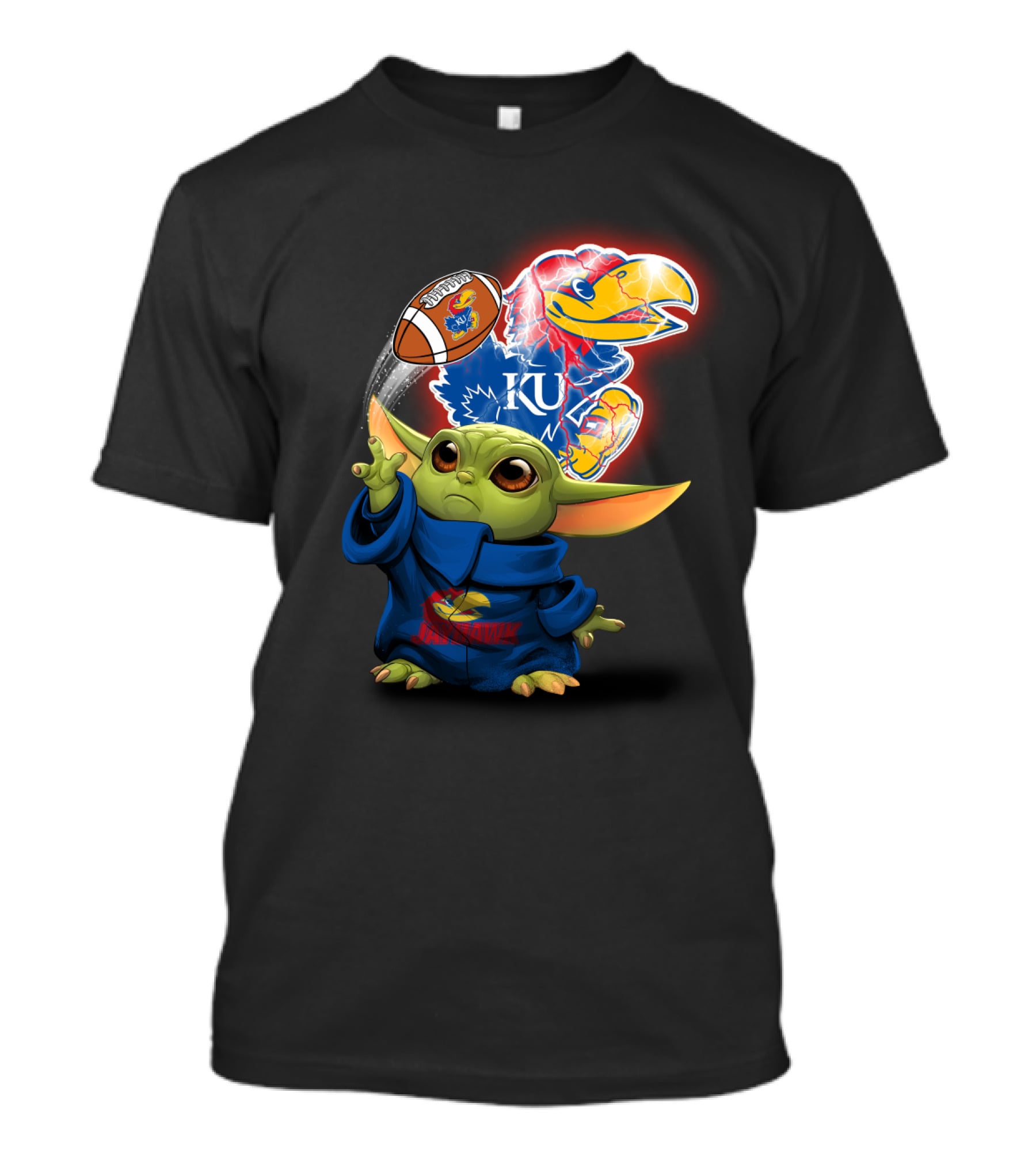Ku Jayhawks Kansas Football Baby Alien T-Shirt