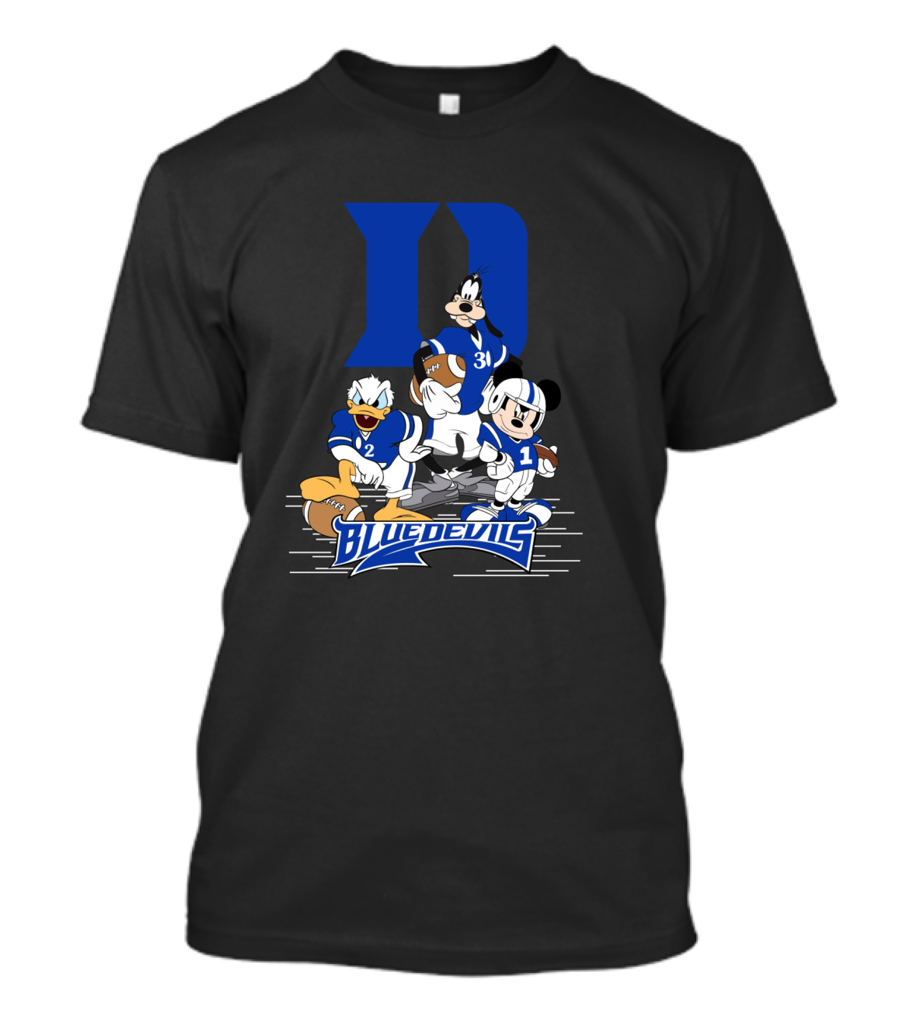 Blue Devils Football Mickey Donald Goofy Duke D T-Shirt