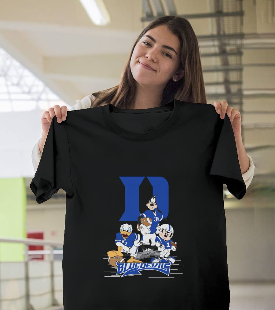 Blue Devils Football Mickey Donald Goofy Duke D T-Shirt
