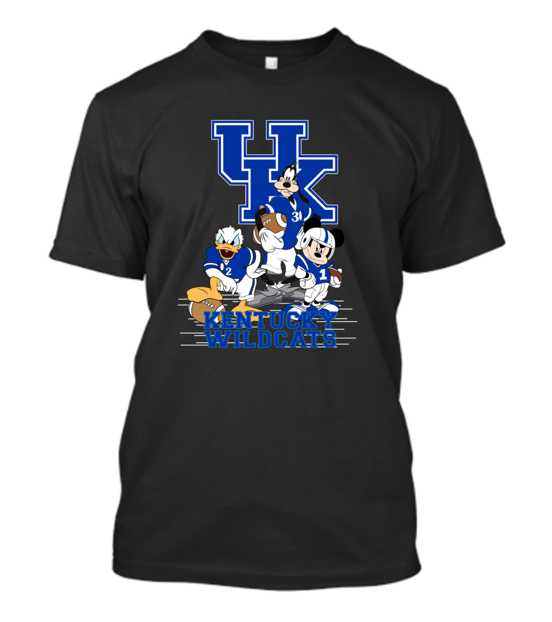 Kentucky Wildcats Mickey Donald Goofy Football Team Players T-Shirt