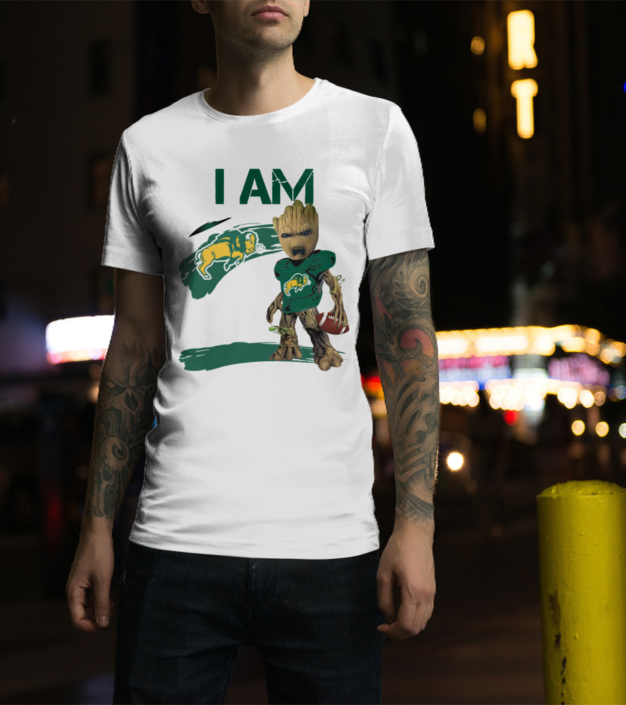 I AM Bison Football Baby Groot T-Shirt