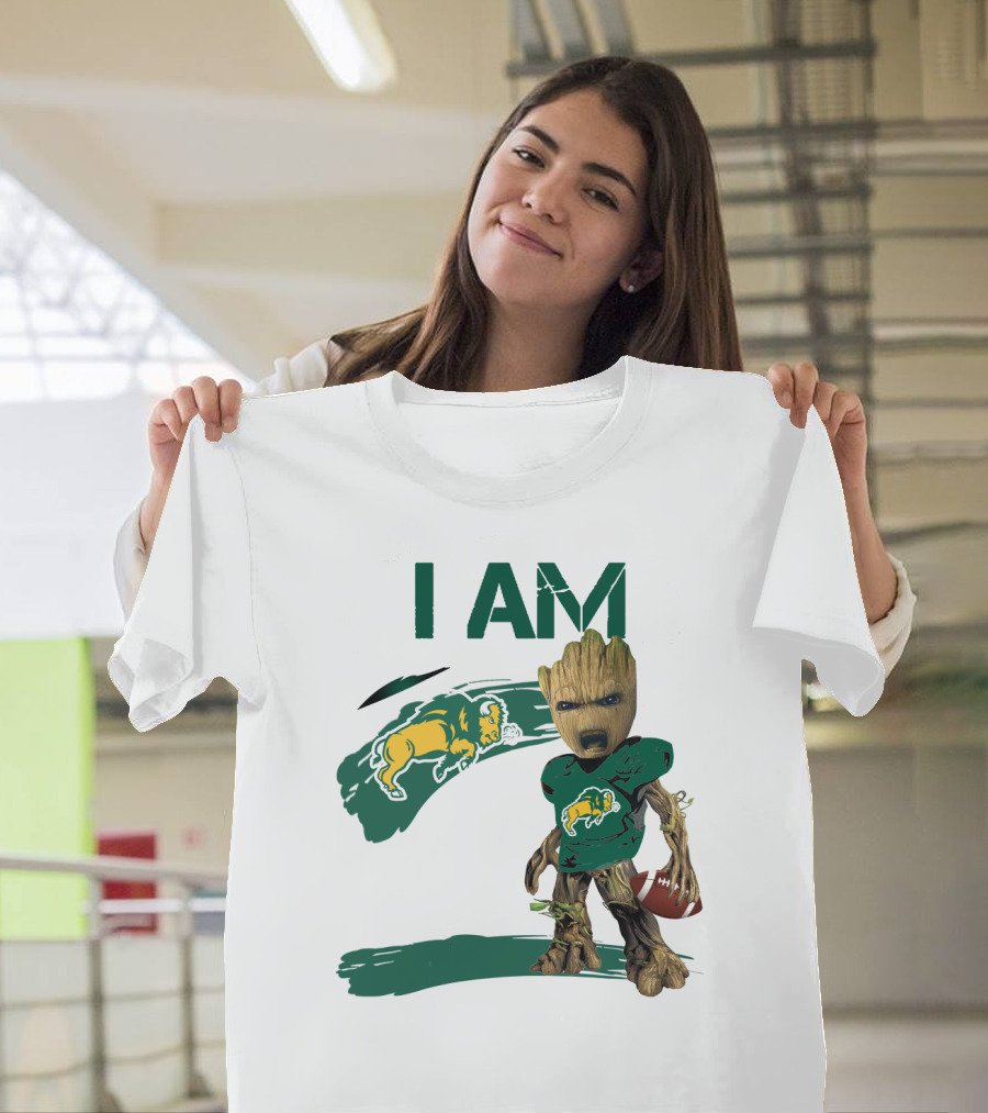 I AM Bison Football Baby Groot T-Shirt