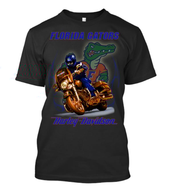 Florida Gators Harley Davidson Motorbike Rider T-Shirt