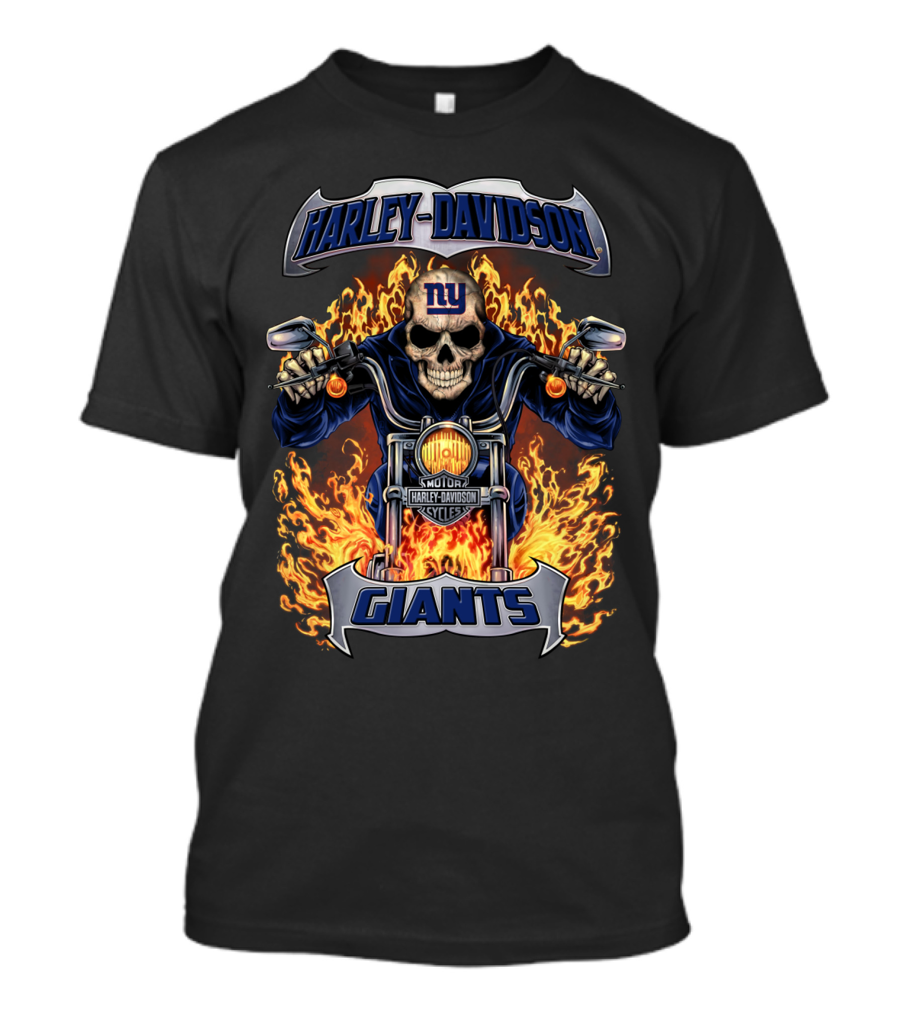 Harley Davidson Giants Nfl New York Hl1502 T-Shirt