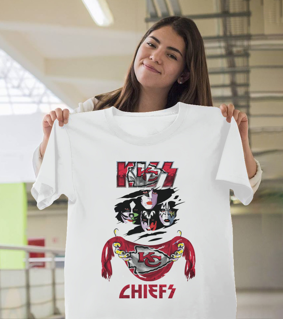 KISS Kansas City Chiefs NFL Band T-Shirt