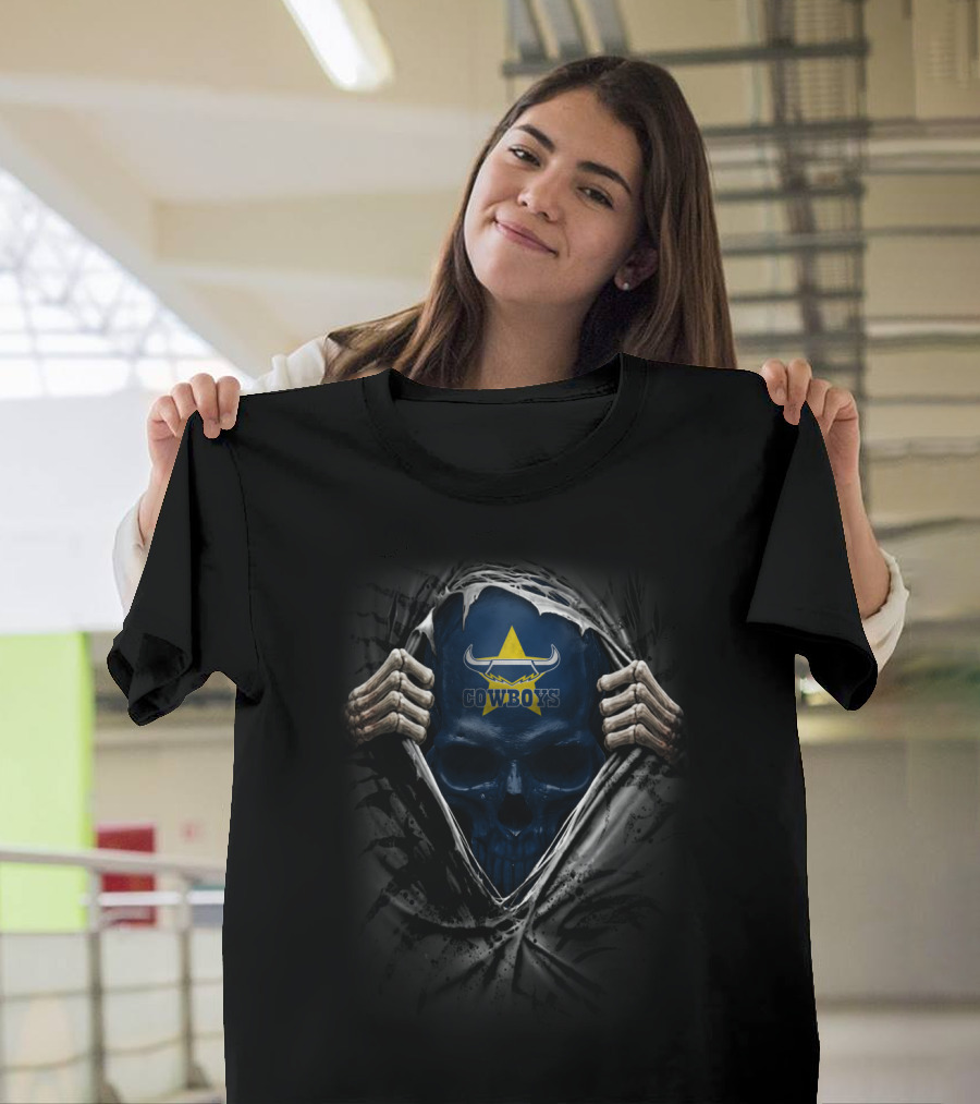 XA NRL North Queensland Cowboys Skull T-Shirt
