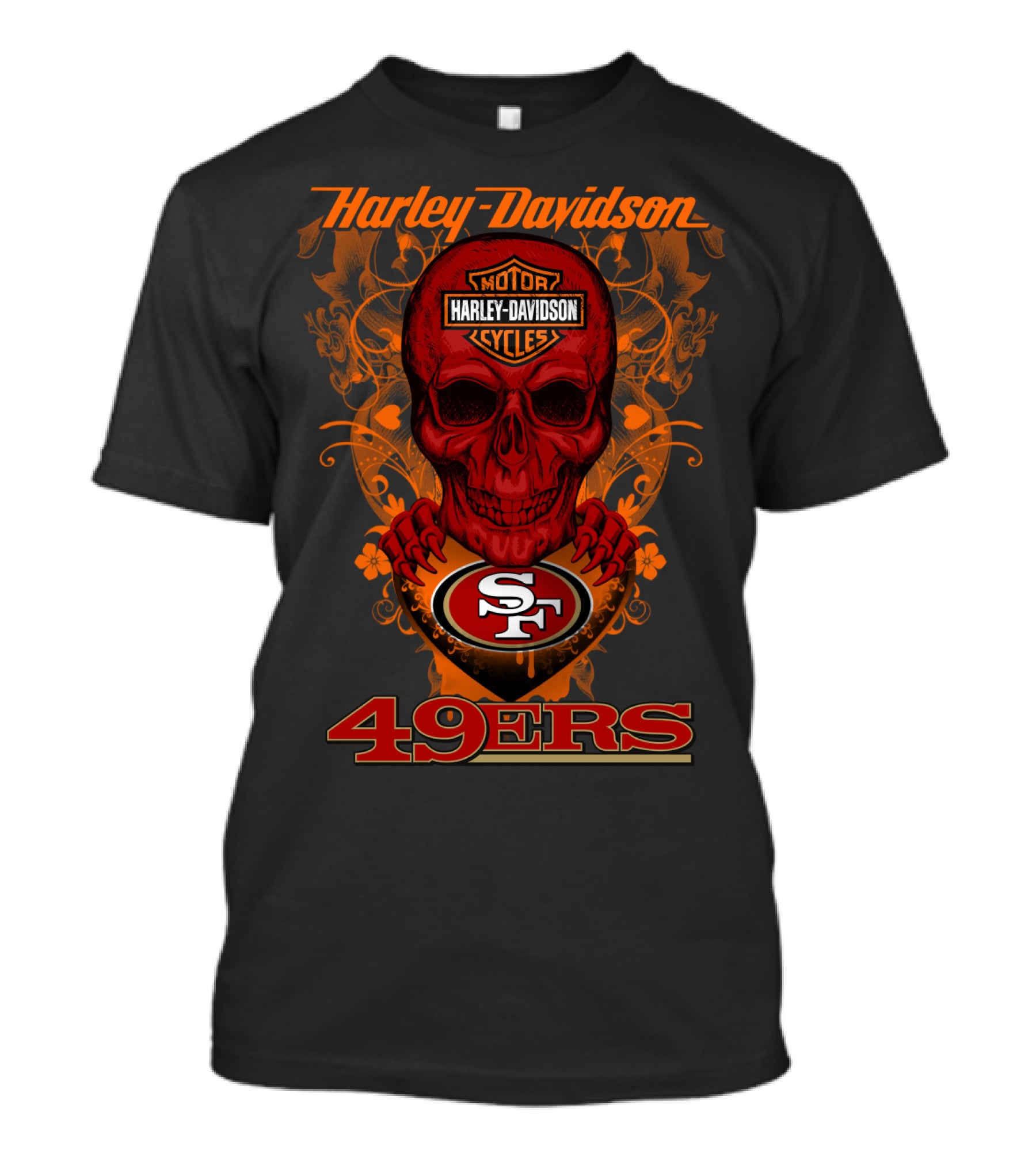Harley Davidson San Francisco 49ers Skull T-Shirt