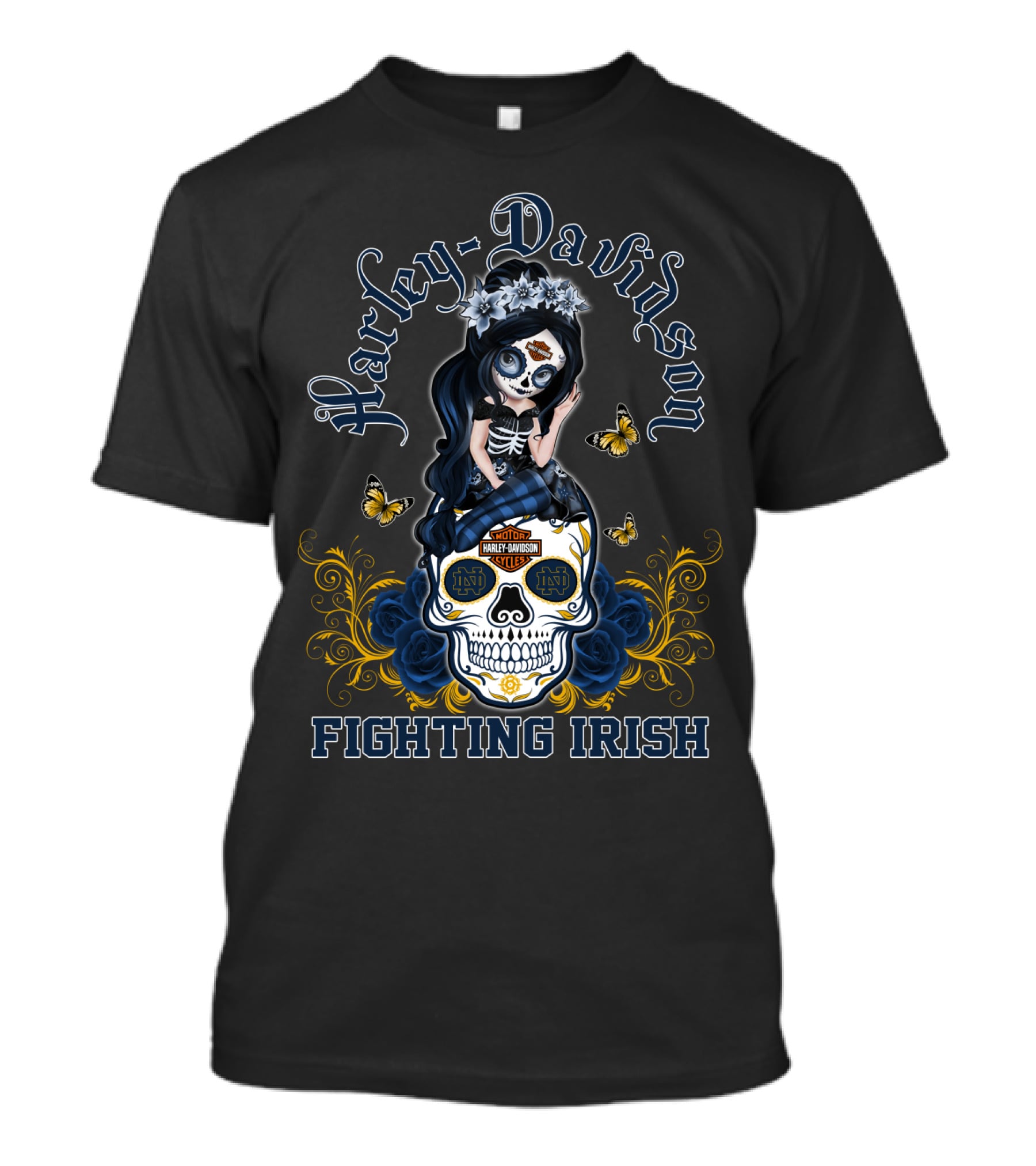 Harley Davidson Fighting Irish Hl Girl Notre Dame T-Shirt