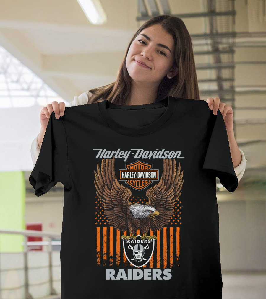 Harley Davidson Nfl Oakland Raiders Eagle T-Shirt