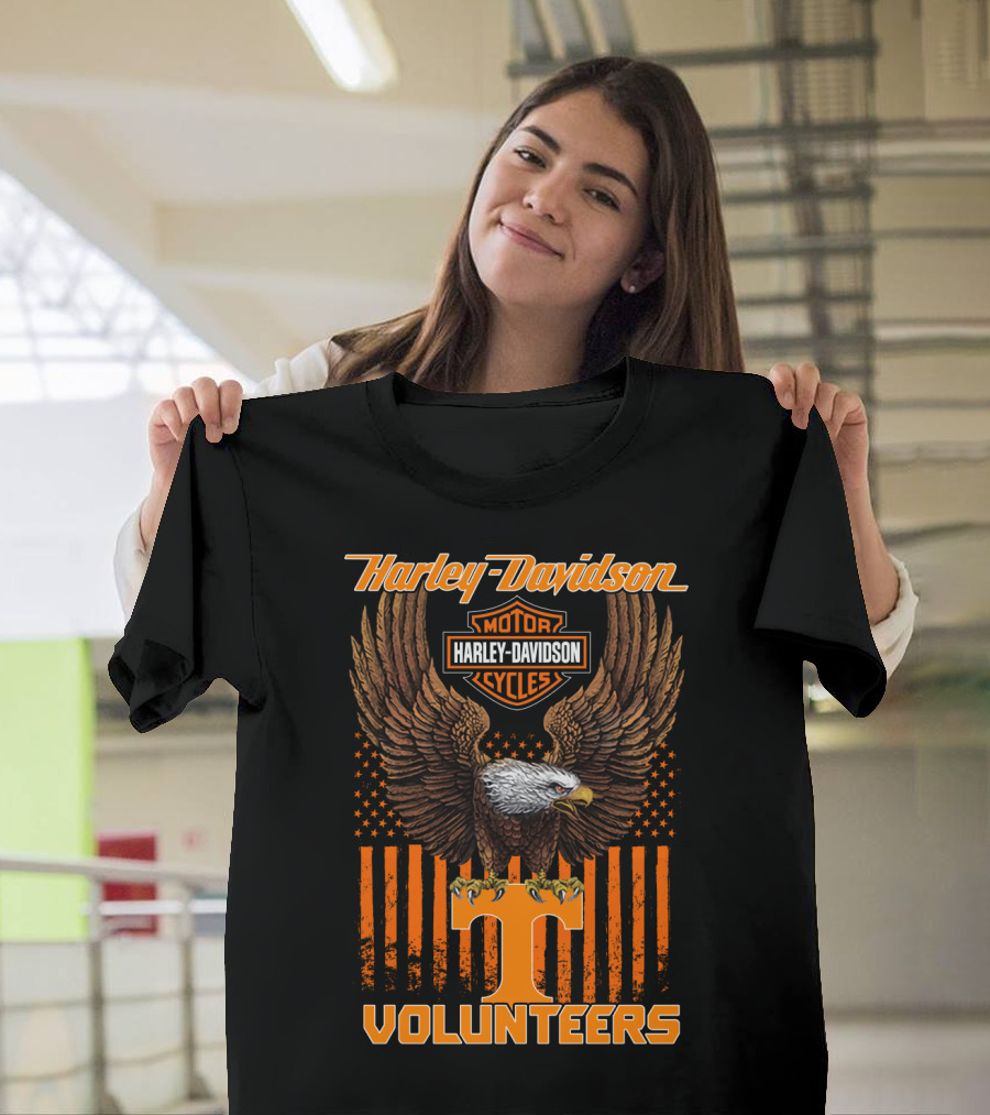 Harley Davidson Motor Cycles Tennessee Volunteers Eagle T-Shirt
