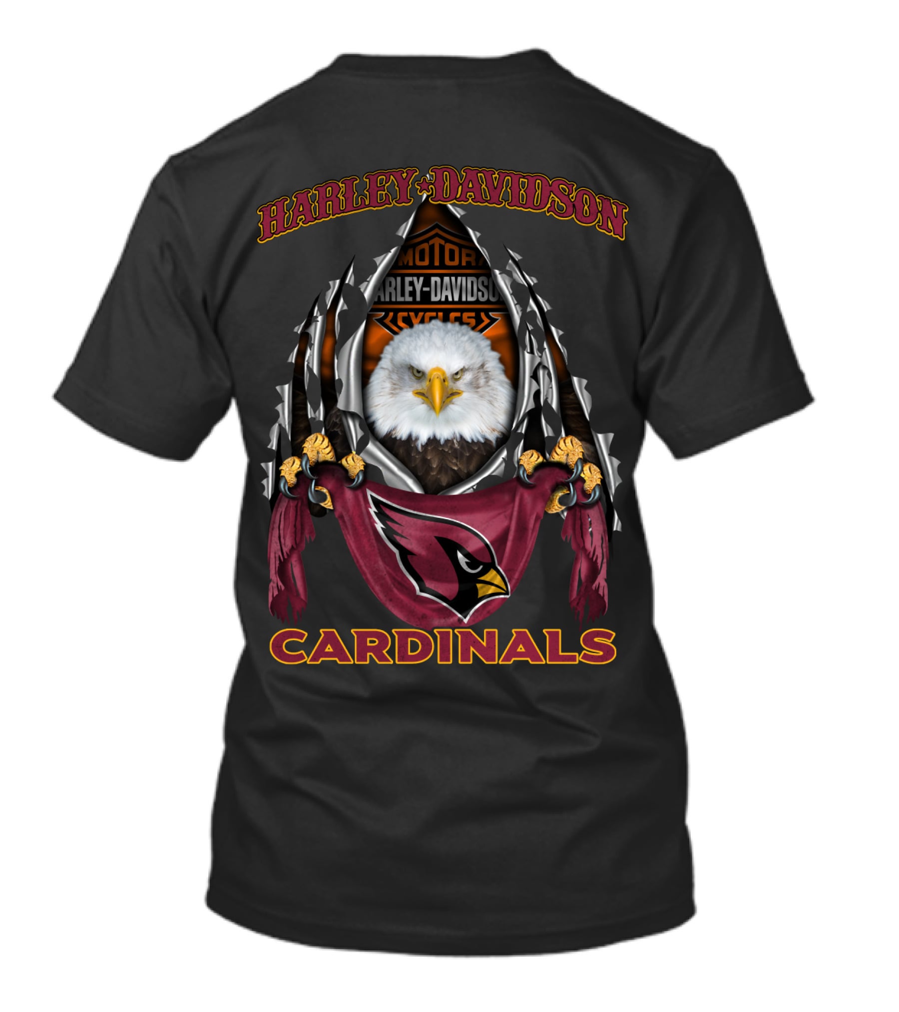 Harley Davidson Motor Cycles Eagle Cardinals Arizona Cardinals T-Shirt