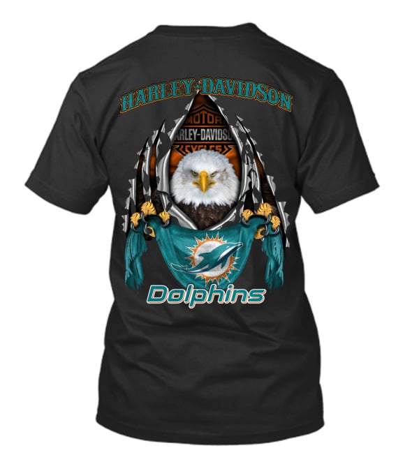 Harley Davidson Motor Cycles Dolphins Miami Nfl 03.31 T-Shirt