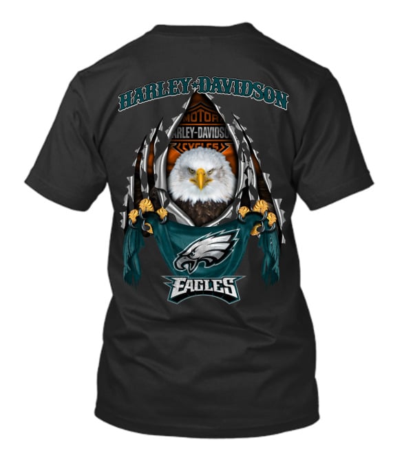 Harley Davidson Eagles Motor Philadelphia Nfl Cycles T-Shirt