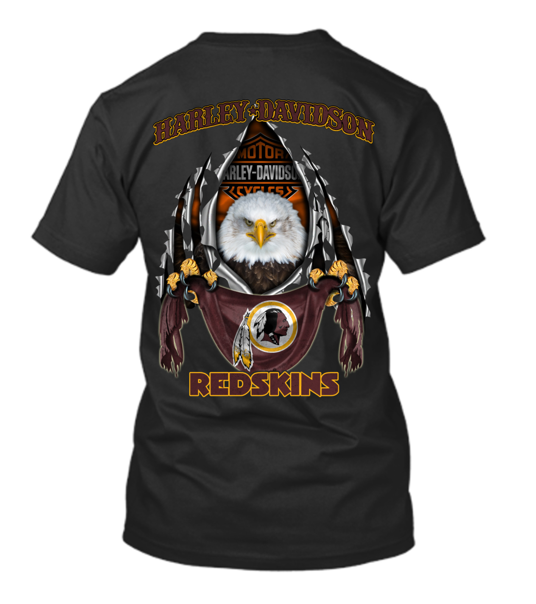 Harley Davidson Motor Cycles Redskins Eagle T-Shirt