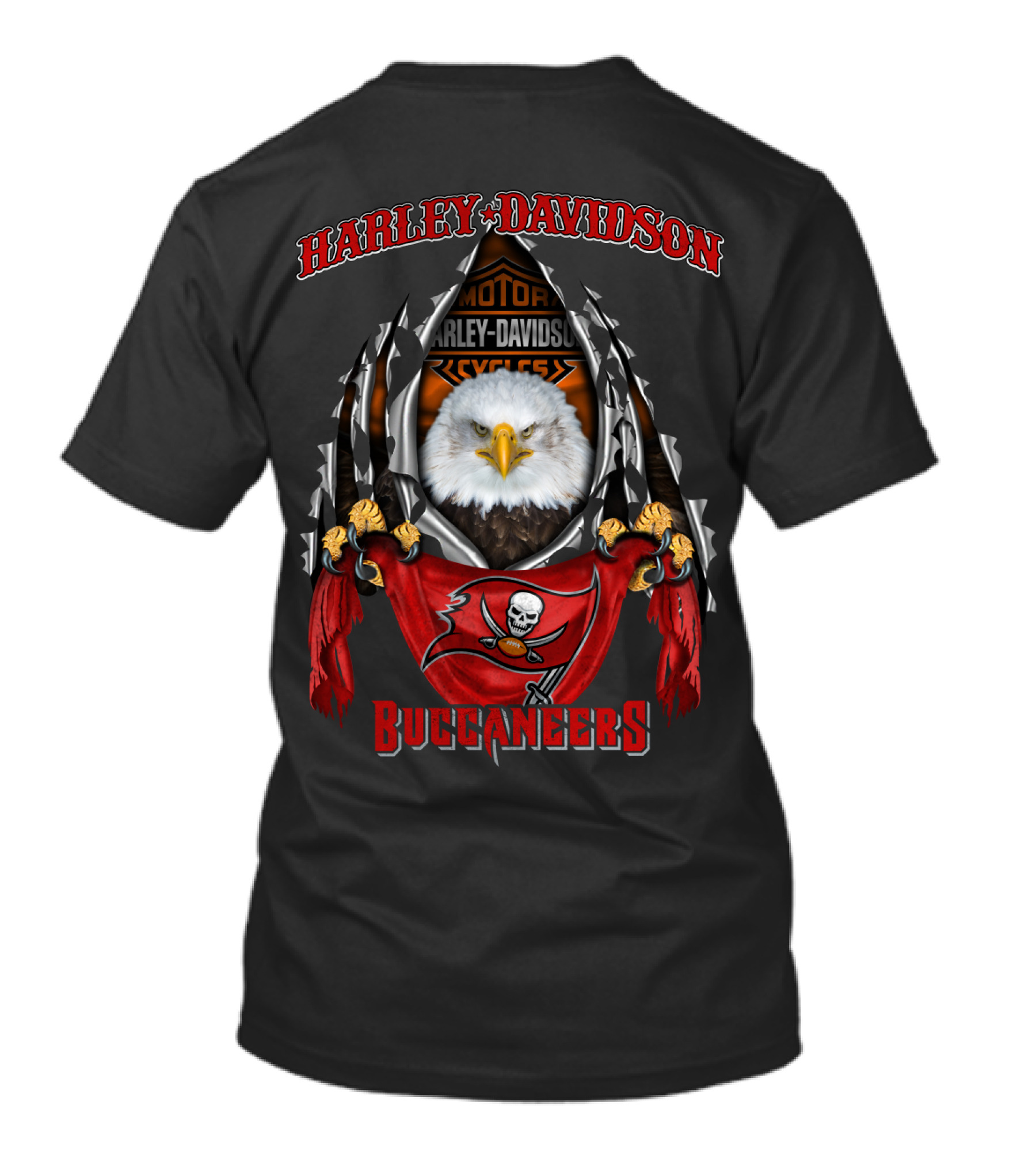 Harley Davidson Buccaneers Eagle 84 Tampa Bay Nfl T-Shirt