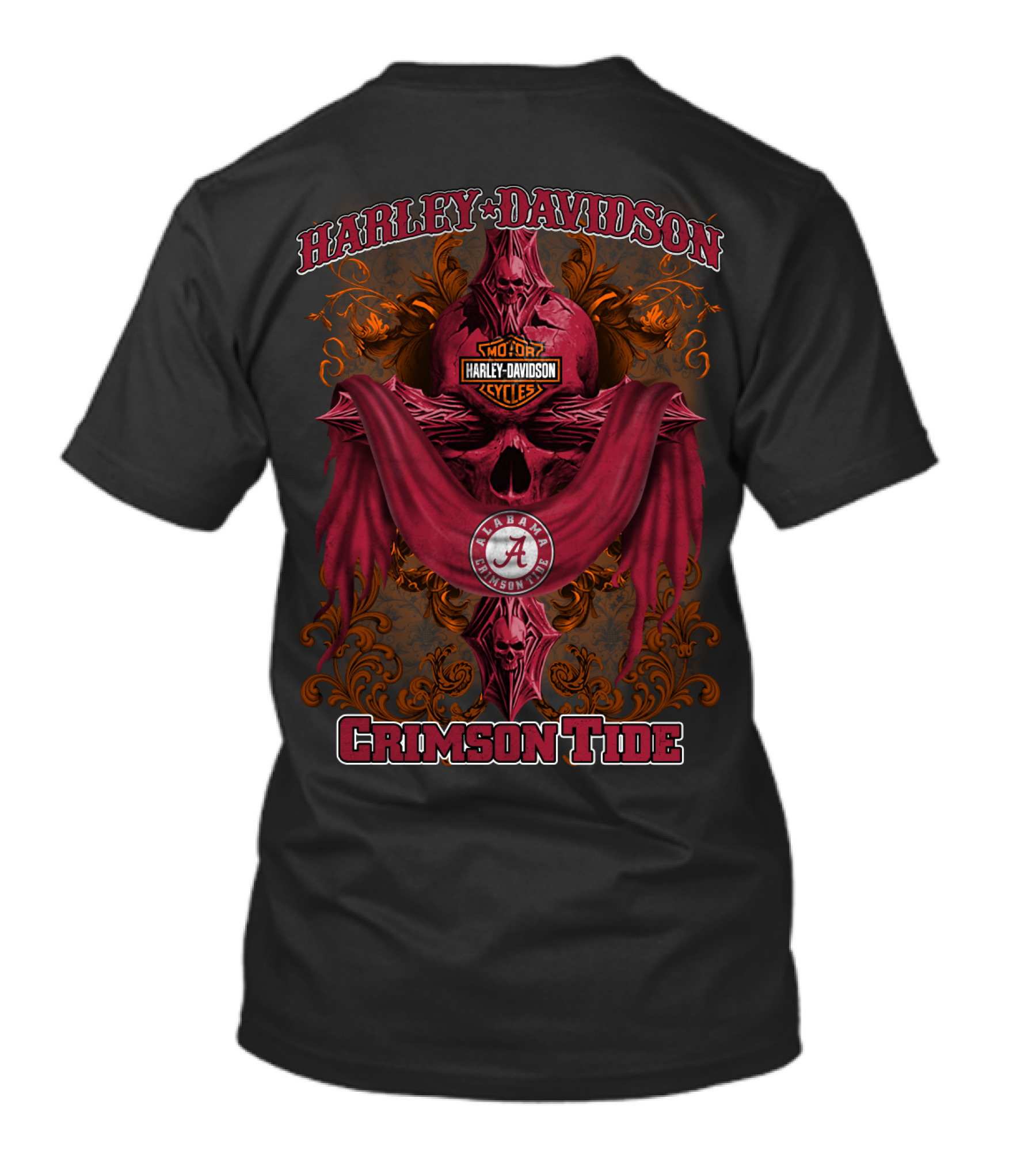Harley Davidson Alabama Crimson Tide Motorcycles Ncaa 84 T-Shirt