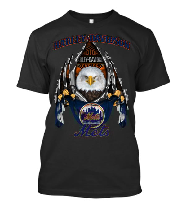 Harley Davidson Motorcycles Mets New York Mets T-Shirt