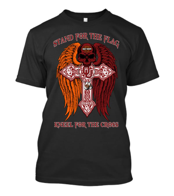 Stand For The Flag Kneel For The Cross Oklahoma Sooners T-Shirt