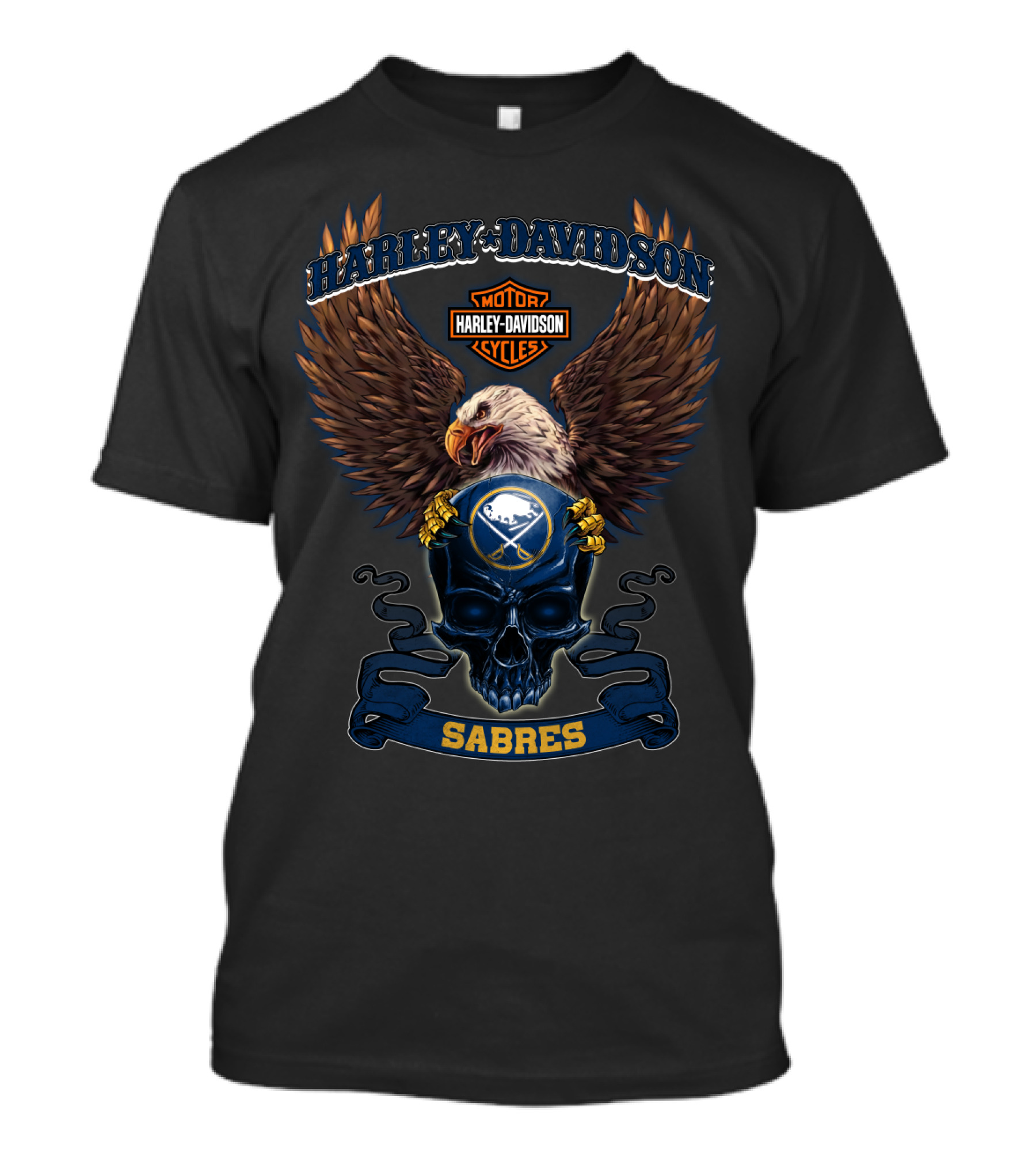 Harley Davidson Motor Cycles Sabres Buffalo Hd1404 T-Shirt