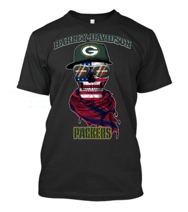 Harley Davidson Packers Nfl Green Bay Usa T-Shirt